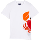 Autros Estampado - Camiseta de algodón con estampado St Valentin 2020 unisex - Vilebrequin x Giriat, Blanco vista frontal