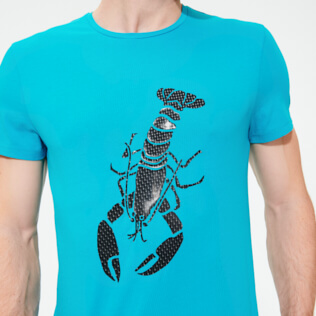 Uomo Altri Stampato - T-shirt uomo in cotone Lobster 3D Effect, Azzurro chiaro supp1 Uomo Altri Stampato - T-shirt uomo in cotone Lobster 3D Effect, Azzurro chiaro supp1