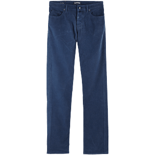 Men Others Solid - Men 5-Pocket Velvet Pants Regular fit, Navy front Men Others Solid - Men 5-Pocket Velvet Pants Regular fit, Navy front