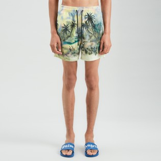 Men Classic Printed - Men Swimwear Graffiti Jungle 360- VBQ x Palm Angels, Sycamore front worn view