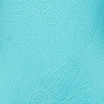 Bañador de una sola pieza anudado alrededor del cuello con estampado Plumes Jacquard para mujer, Lazulii blue estampado