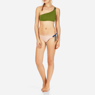 Damen Klassische Höschen Uni - Neopren Bikinihose mit hohem Beinschnitt für Damen, Nude frontworn Damen Klassische Höschen Uni - Neopren Bikinihose mit hohem Beinschnitt für Damen, Nude frontworn