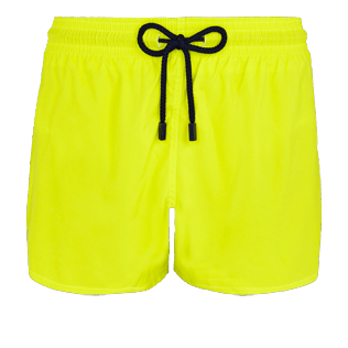 Men Short classic Solid - Men Swim Trunks Short and Fitted Stretch Solid, Chartreuse front Men Short classic Solid - Men Swim Trunks Short and Fitted Stretch Solid, Chartreuse front