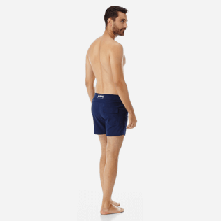 男款 Flat belts 纯色 - 男士纯色平带弹力泳裤, Navy backworn 男款 Flat belts 纯色 - 男士纯色平带弹力泳裤, Navy backworn