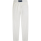 Unisex Linen Jersey Pants Solid Blanco vista trasera