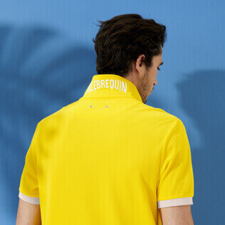 Uomo Altri Unita - Polo uomo in piquet di cotone tinta unita, Safran backworn Uomo Altri Unita - Polo uomo in piquet di cotone tinta unita, Safran backworn