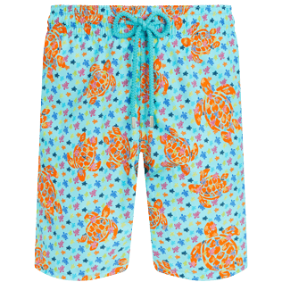 Imagen de Hombre Clásico largon Estampado - Men Swimwear Long Micro Macro Ronde Des Tortues, Laguna vista frontal Imagen de Hombre Clásico largon Estampado - Men Swimwear Long Micro Macro Ronde Des Tortues, Laguna vista frontal