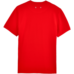 Uomo T-Shirt Unita - T-shirt a tinta unita in piquet di cotone, Papavero back Uomo T-Shirt Unita - T-shirt a tinta unita in piquet di cotone, Papavero back