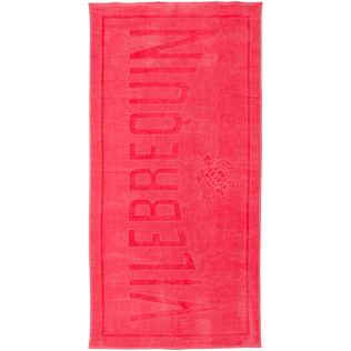 Autros Liso - Toalla de playa de tejido terry con estampado jacquard liso, Hibisco front Autros Liso - Toalla de playa de tejido terry con estampado jacquard liso, Hibisco front