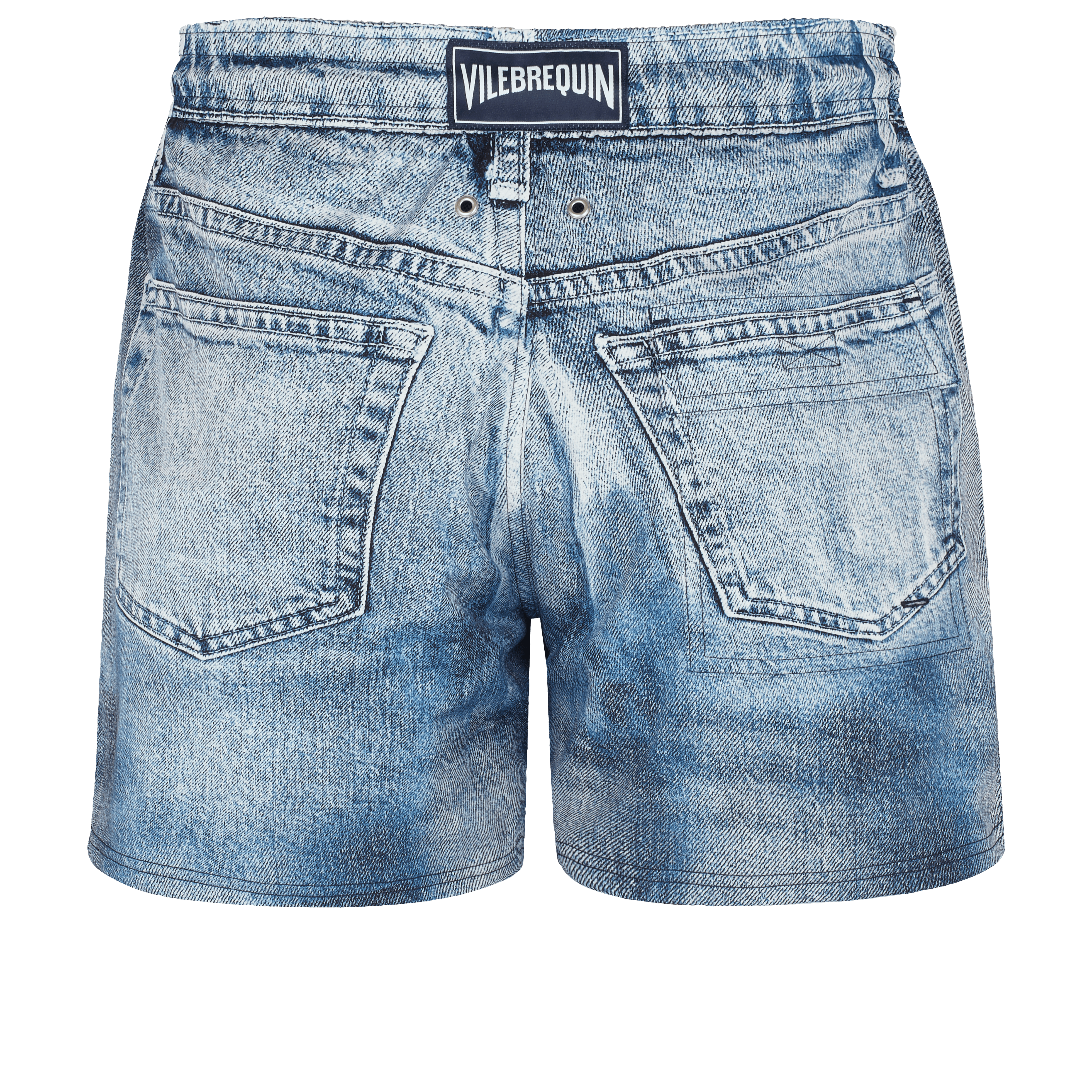 Boy denim swim shorts with bandanna print  MC2 Saint Barth