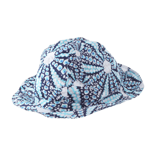 Others Printed - Kids Cotton Voile Hat Oursinade, Navy back Others Printed - Kids Cotton Voile Hat Oursinade, Navy back