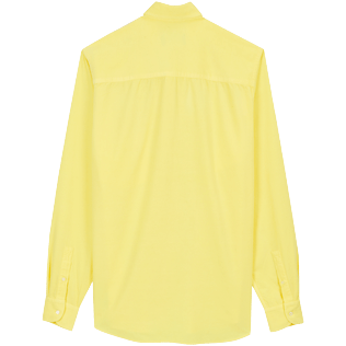 Hombre Autros Liso - Camisa en terciopelo de color liso para hombre, Limon vista trasera