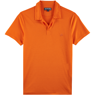 Men Others Solid - Men Tencel Polo Shirt Solid, Apricot front Men Others Solid - Men Tencel Polo Shirt Solid, Apricot front