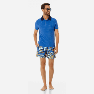 Men Others Solid - Men Terry Cloth Polo Shirt Solid Contrasted, Sea blue supp2 Men Others Solid - Men Terry Cloth Polo Shirt Solid Contrasted, Sea blue supp2