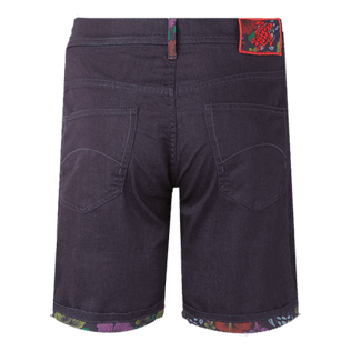 Men Others Printed - Men Bermuda Shorts Tropical Turtles, Dark denim w1 back Men Others Printed - Men Bermuda Shorts Tropical Turtles, Dark denim w1 back