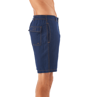 Hombre Bermudas Liso - Bermudas rectas color añil, Indigo supp1 Hombre Bermudas Liso - Bermudas rectas color añil, Indigo supp1