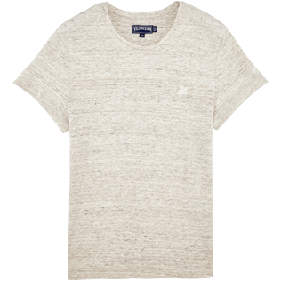 Men Others Solid - Men Linen Jersey T-shirt Solid, Heather grey front Men Others Solid - Men Linen Jersey T-shirt Solid, Heather grey front