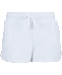 Girls Short Solid White front view