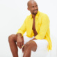 Hombre Autros Liso - Bermudas lisas de lino con bolsillos de fuelle, Blanco detalles vista 3