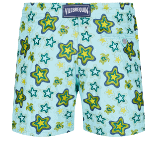 Men Embroidered Swim Shorts Stars Gift - Limited Edition Lagoon back view