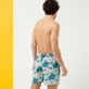 Men Classic Printed - Men Swim Trunks Turtles Jewels, Ming blue back worn view