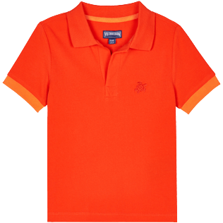 Boys Others Solid - Boys Cotton Pique Polo Shirt Solid, Medlar front view