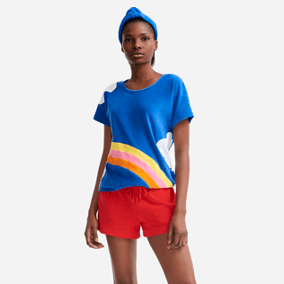 Women Others Solid - Women terry cloth shortie solid - Vilebrequin x JCC+ - Limited Edition, Poppy red frontworn Women Others Solid - Women terry cloth shortie solid - Vilebrequin x JCC+ - Limited Edition, Poppy red frontworn