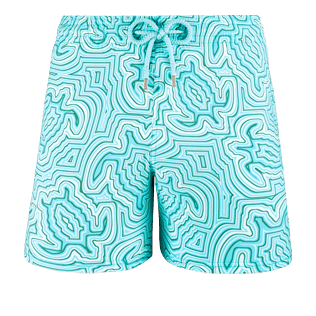 Homme Classique Moorea Imprimé - Maillot de bain Homme Stretch Tortues Hypnotiques, Curacao front Homme Classique Moorea Imprimé - Maillot de bain Homme Stretch Tortues Hypnotiques, Curacao front