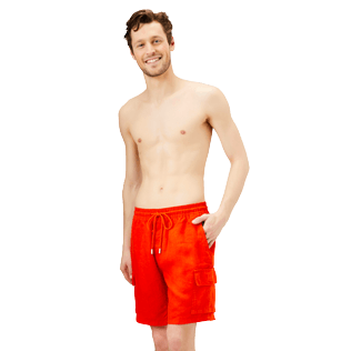 男款 Others 纯色 - 男士纯色亚麻百慕大工装短裤, Medlar frontworn 男款 Others 纯色 - 男士纯色亚麻百慕大工装短裤, Medlar frontworn