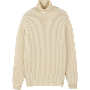 Men Others Solid - Men Wool Roll neck, Ecru front Men Others Solid - Men Wool Roll neck, Ecru front