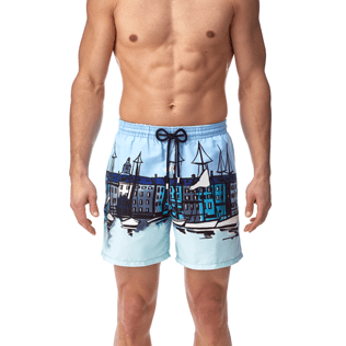 Hombre Corte Clásico Estampado - Bañador con estampado Le Port, Bleu givre supp2 Hombre Corte Clásico Estampado - Bañador con estampado Le Port, Bleu givre supp2