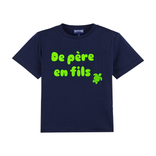 Jungen Andere Bedruckt - De Père en Fils T-Shirt aus Baumwolle für Jungen, Marineblau front Jungen Andere Bedruckt - De Père en Fils T-Shirt aus Baumwolle für Jungen, Marineblau front