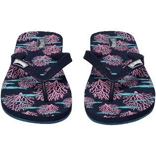 Herren Andere Bedruckt - Coral & Fish Flip-Flops für Herren, Marineblau frontworn Herren Andere Bedruckt - Coral & Fish Flip-Flops für Herren, Marineblau frontworn