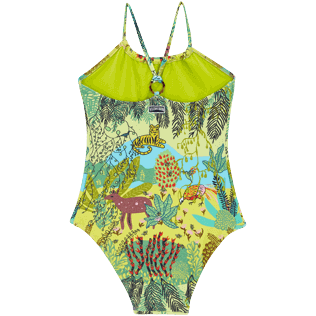 Mädchen Einteiler Bedruckt - Jungle Rousseau Badeanzug für Mädchen, Ginger Rückansicht