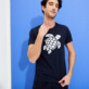 Herren Andere Bedruckt - Turtle Team T-Shirt aus Bio-Baumwolle für Herren, Marineblau Details Ansicht 1