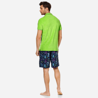 Men Others Solid - Men Terry Cloth Polo Shirt Solid, Grass green backworn Men Others Solid - Men Terry Cloth Polo Shirt Solid, Grass green backworn