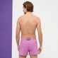 Men Others Solid - Men Swimwear Short and Fitted Stretch Solid, Pink dahlia back worn view