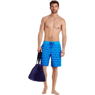 Homme CLASSIQUE LONG Imprimé - Maillot de bain homme Flocké Hippocampes, Piscine supp2 Homme CLASSIQUE LONG Imprimé - Maillot de bain homme Flocké Hippocampes, Piscine supp2