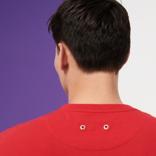 Hombre Autros Liso - Camiseta de algodón orgánico de color liso para hombre, Peppers detalles vista 2