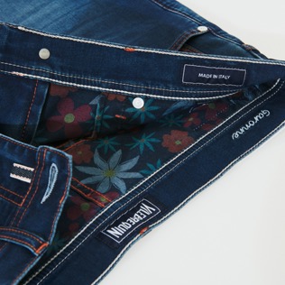Uomo Altri Stampato - Bermuda uomo in denim con stampa 1977 Spring Flower, Blu marine supp4 Uomo Altri Stampato - Bermuda uomo in denim con stampa 1977 Spring Flower, Blu marine supp4