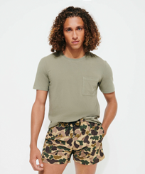 Men Others Solid - Men Organic T-Shirt Natural Dye, Scrub front worn view