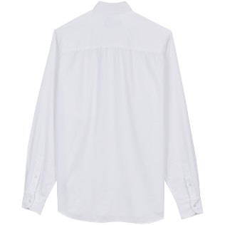 Herren Andere Uni - Solid Baumwollhemd für Herren, Weiss Rückansicht