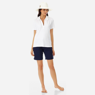 Women Others Solid - Women Terry cloth Polo Shirt Solid, White supp2 Women Others Solid - Women Terry cloth Polo Shirt Solid, White supp2