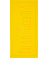 Hombre Autros Liso - Toalla de playa de color liso y en algodón orgánico, Yellow vista frontal