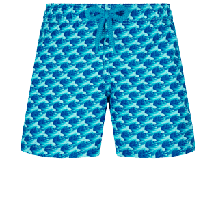 男童 Others 印制 - 男童 Micro Waves 泳裤, Lazulii blue 正面图
