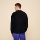 Men Others Solid - Unisex Terry Sweatshirt Solid, Black back worn view