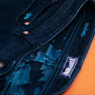 Men Others Printed - Men 5-Pockets Jeans Requins 3D, Dark denim w1 details view 4