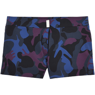 Mujer Shorty Estampado - Pantalón corto elástico con estampado Camouflage Turtles, Ciruela front Mujer Shorty Estampado - Pantalón corto elástico con estampado Camouflage Turtles, Ciruela front