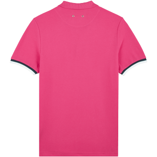 Imagen de Hombre Autros Liso - Polo en piqué de algodón de color liso para hombre, Shocking pink vista trasera Imagen de Hombre Autros Liso - Polo en piqué de algodón de color liso para hombre, Shocking pink vista trasera