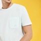 Hombre Autros Liso - Camiseta de algodón orgánico de color liso para hombre, Glacier detalles vista 1